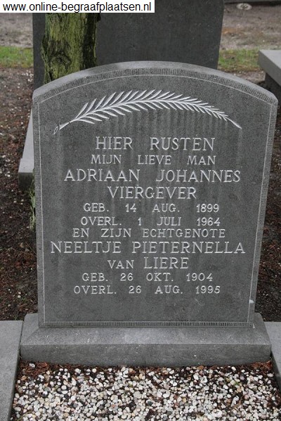 Adriaan Johannes Viergever 1899-1964 and Neeltje Pieternella van Liere 1904-1995